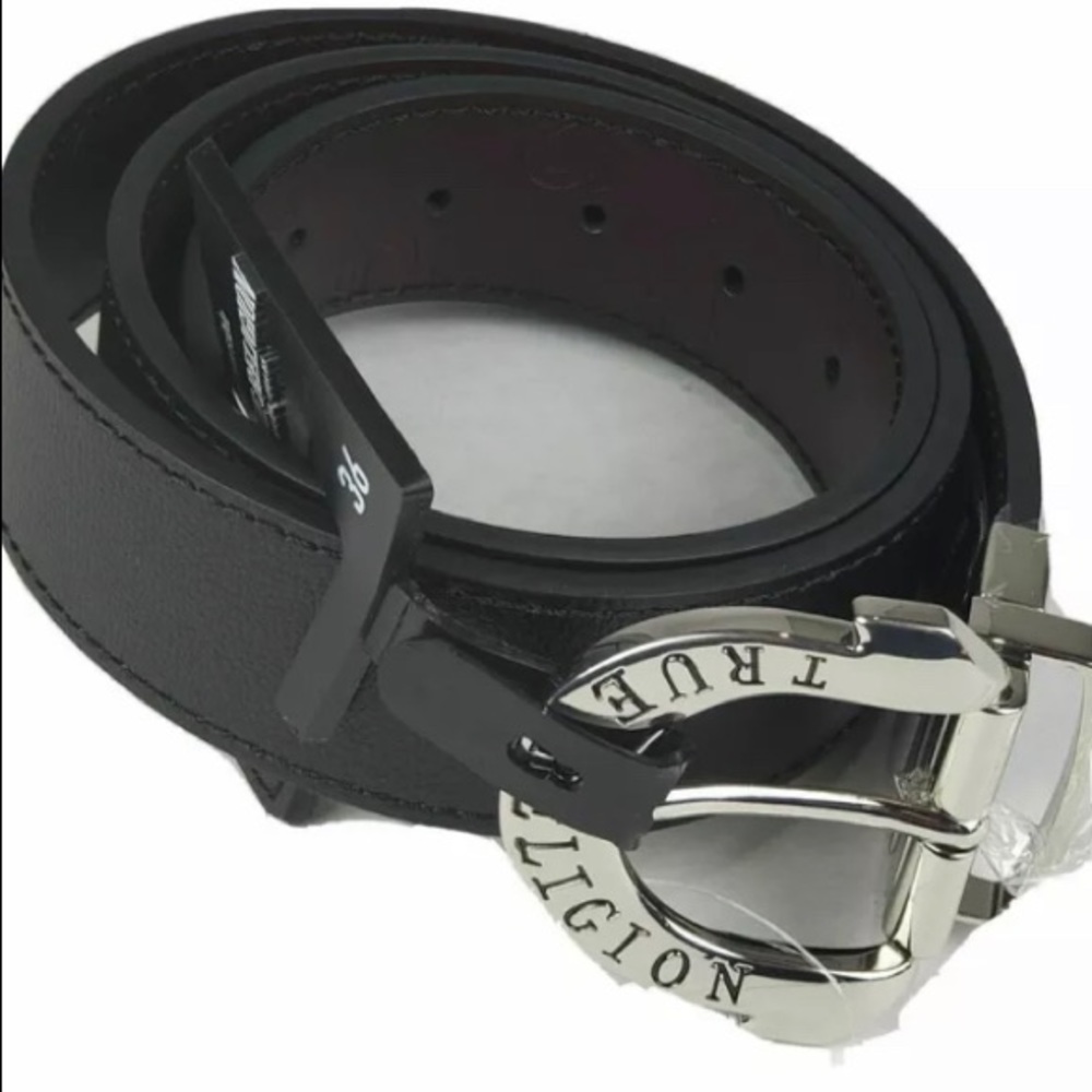 True Religion Mens Reversible Belt Black/Brown